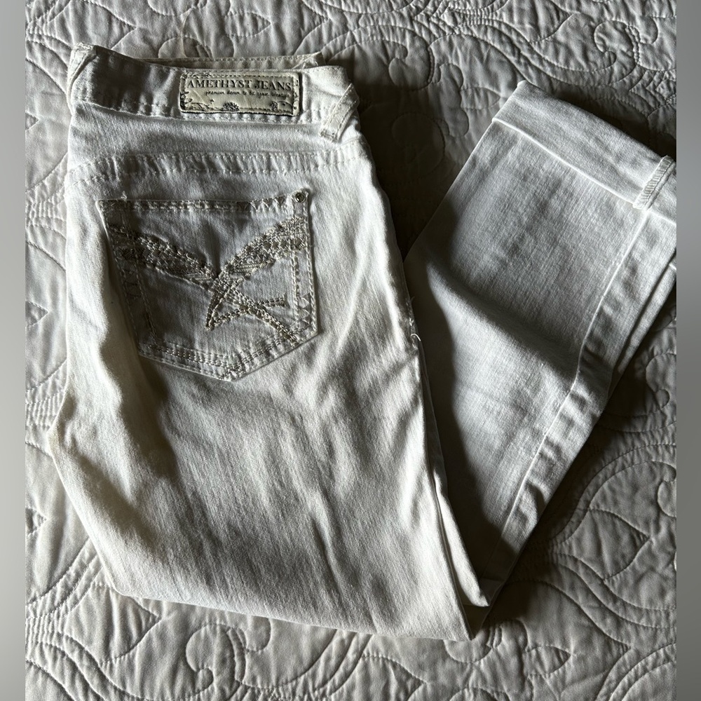 White amethyst Jean capris